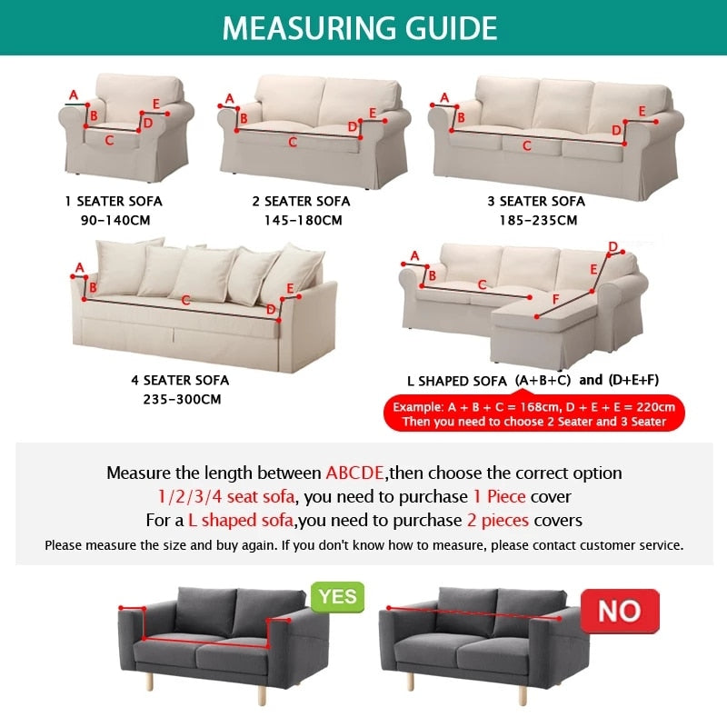 Shaped-Sofa Velvet Covers