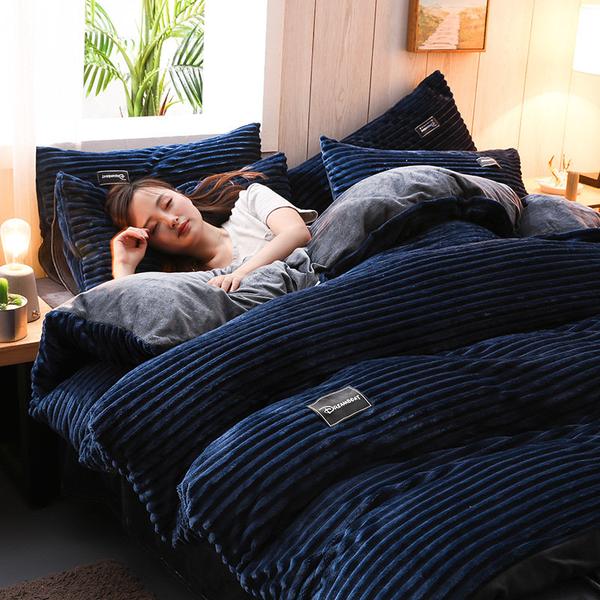 Corduroy & Velvet Duvet Bedding Set