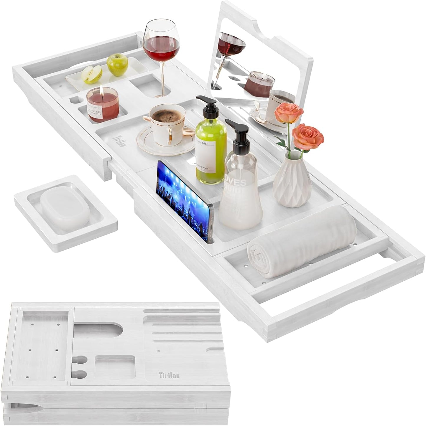 Expandable Bathtub Tray Caddy