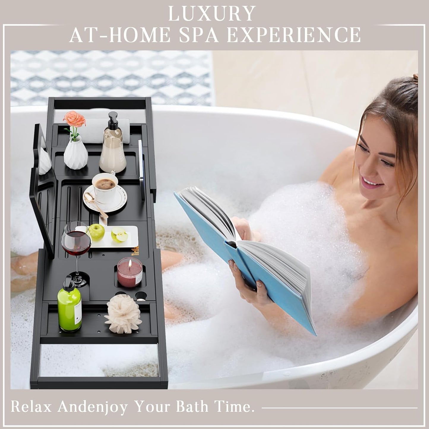 Expandable Bathtub Tray Caddy