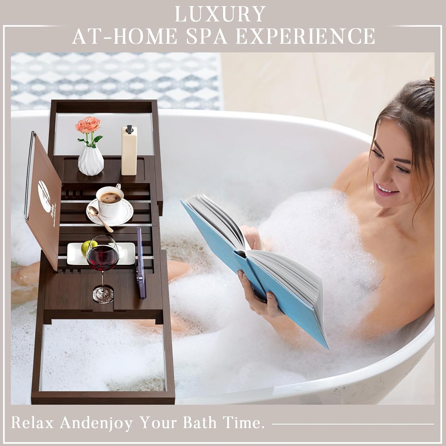 Expandable Bathtub Tray Caddy