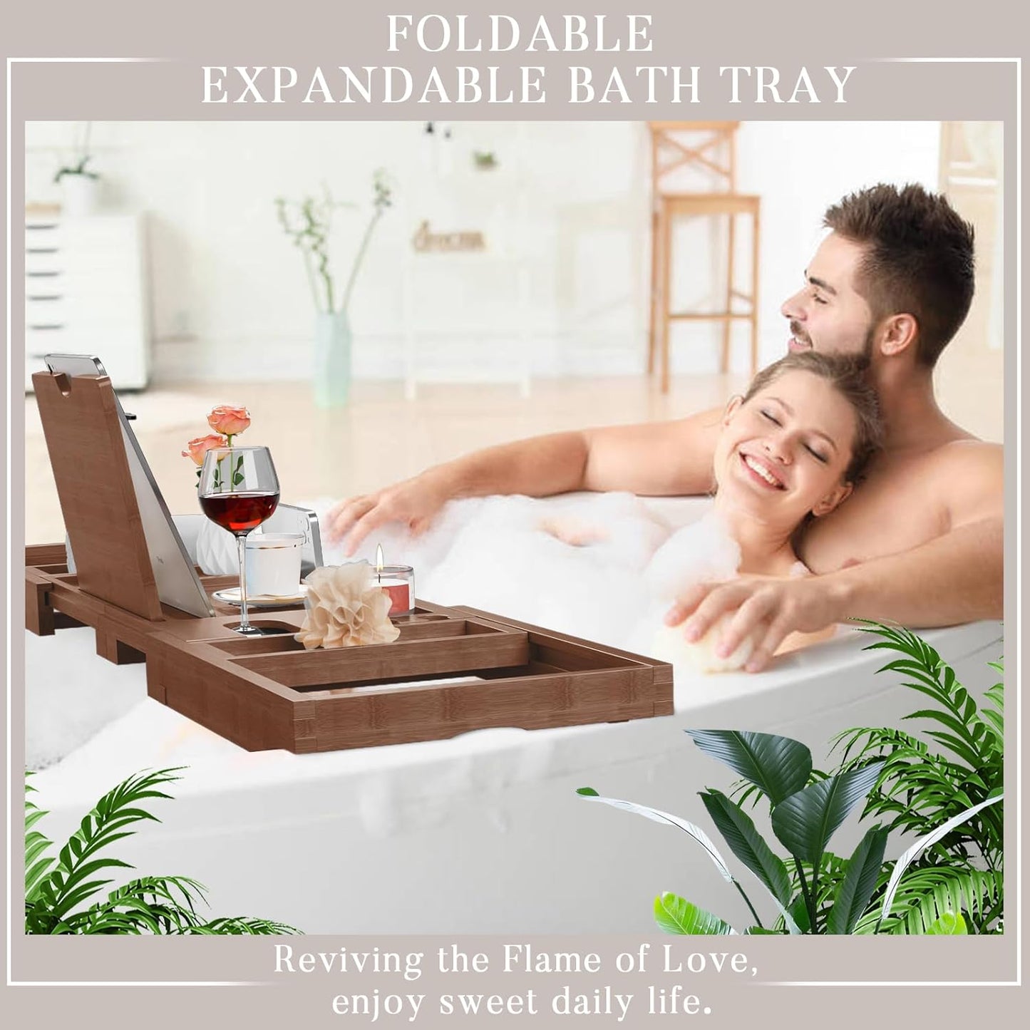 Expandable Bathtub Tray Caddy