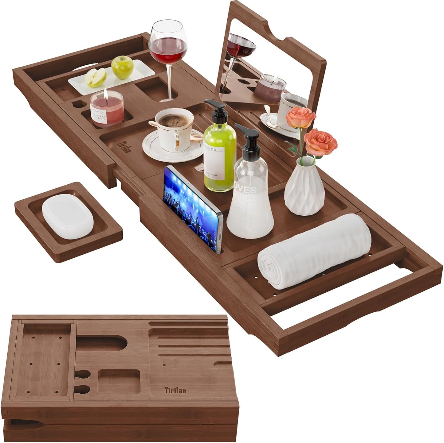 Expandable Bathtub Tray Caddy