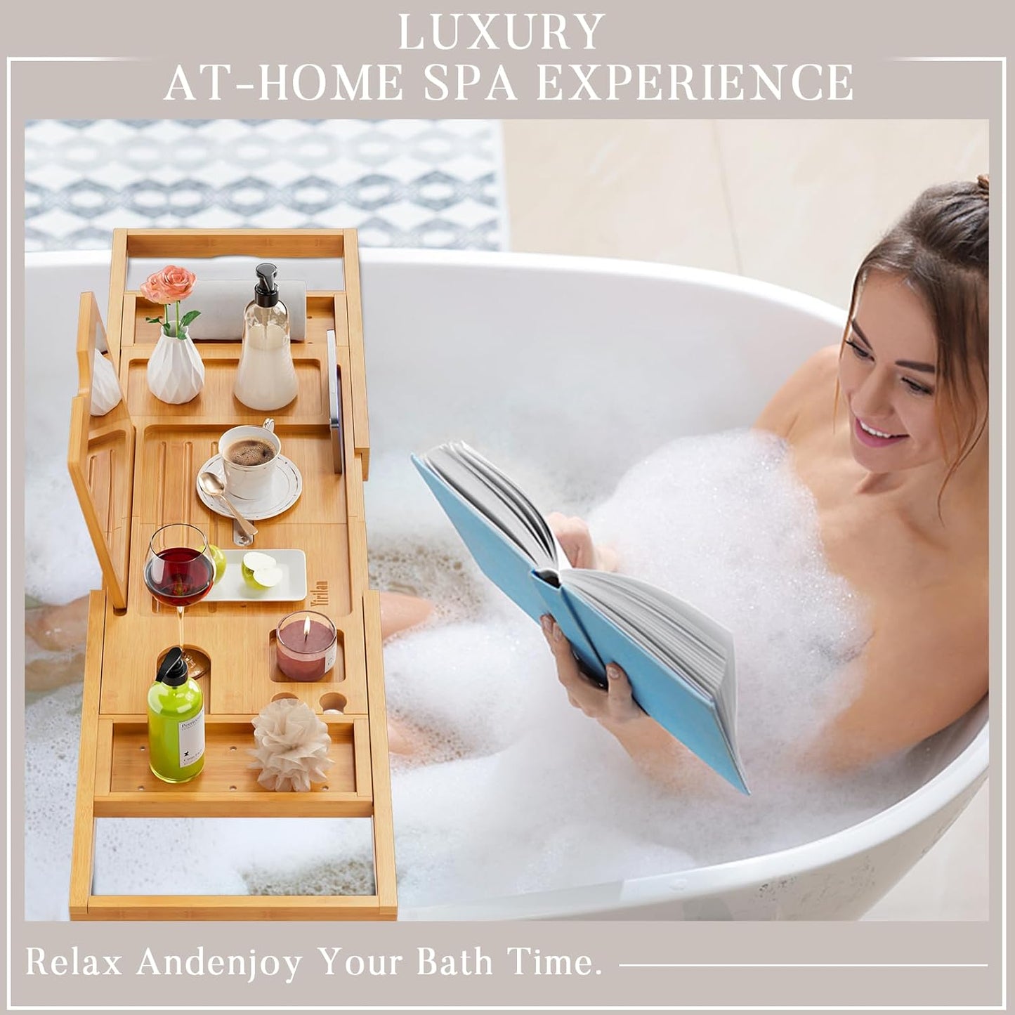 Expandable Bathtub Tray Caddy