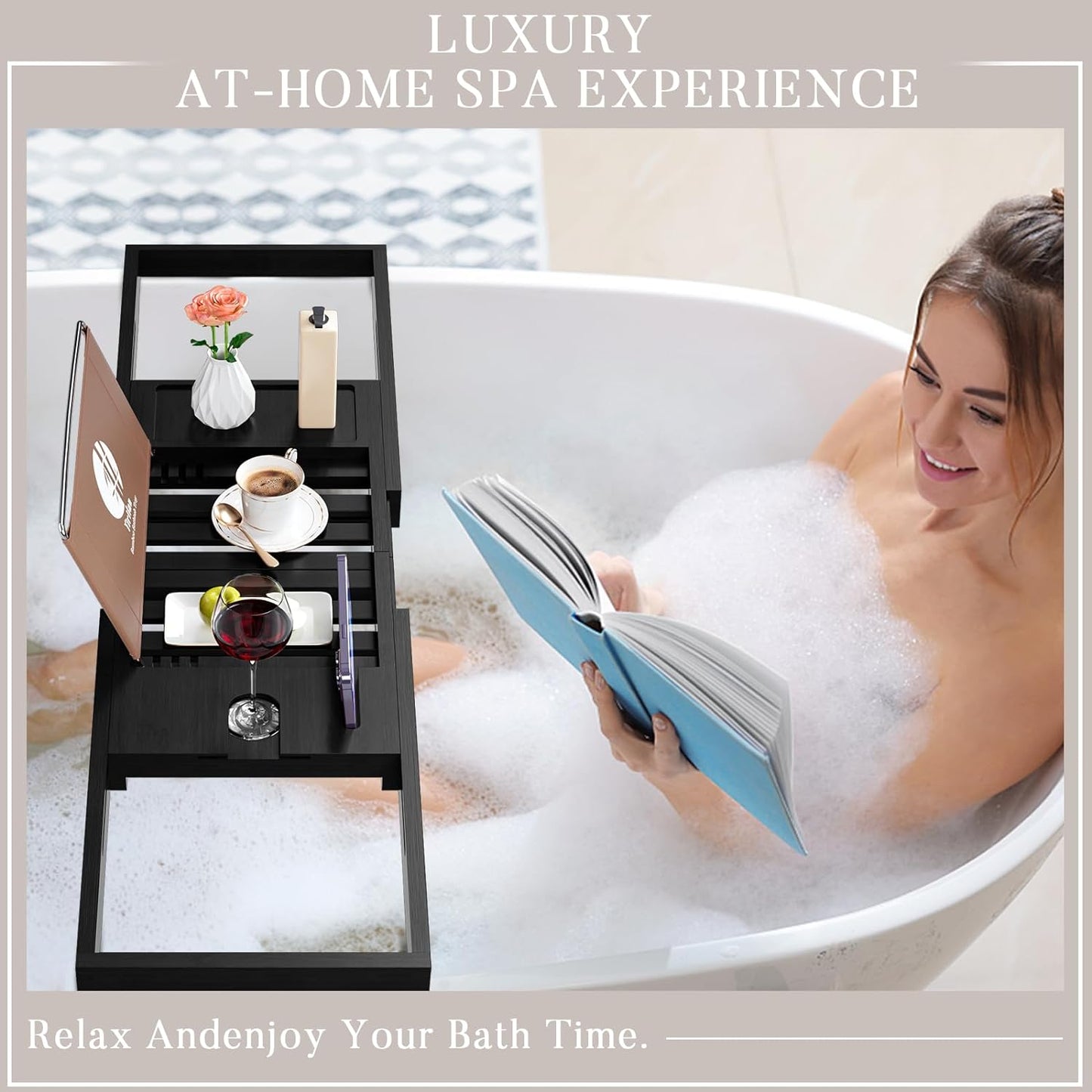 Expandable Bathtub Tray Caddy