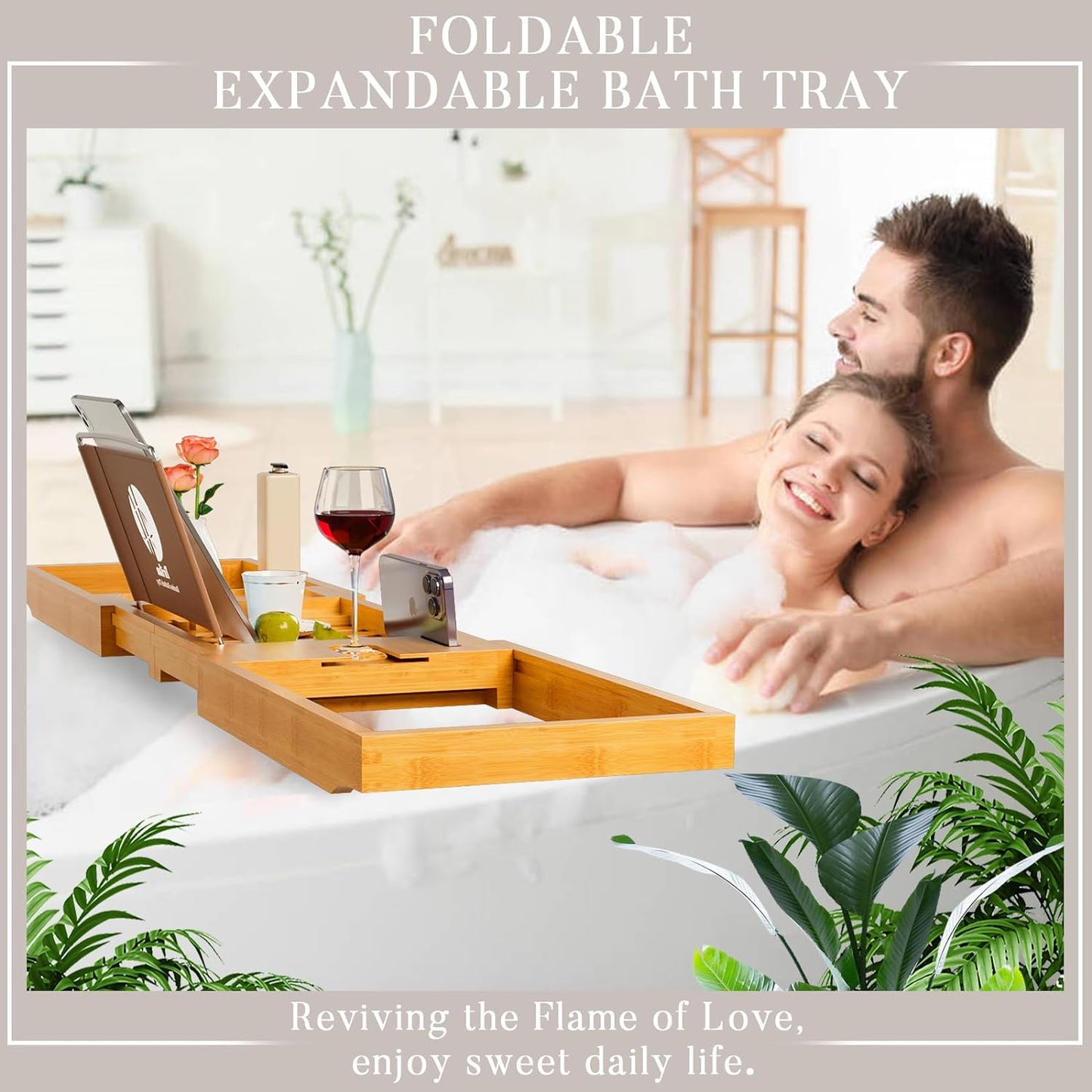 Expandable Bathtub Tray Caddy