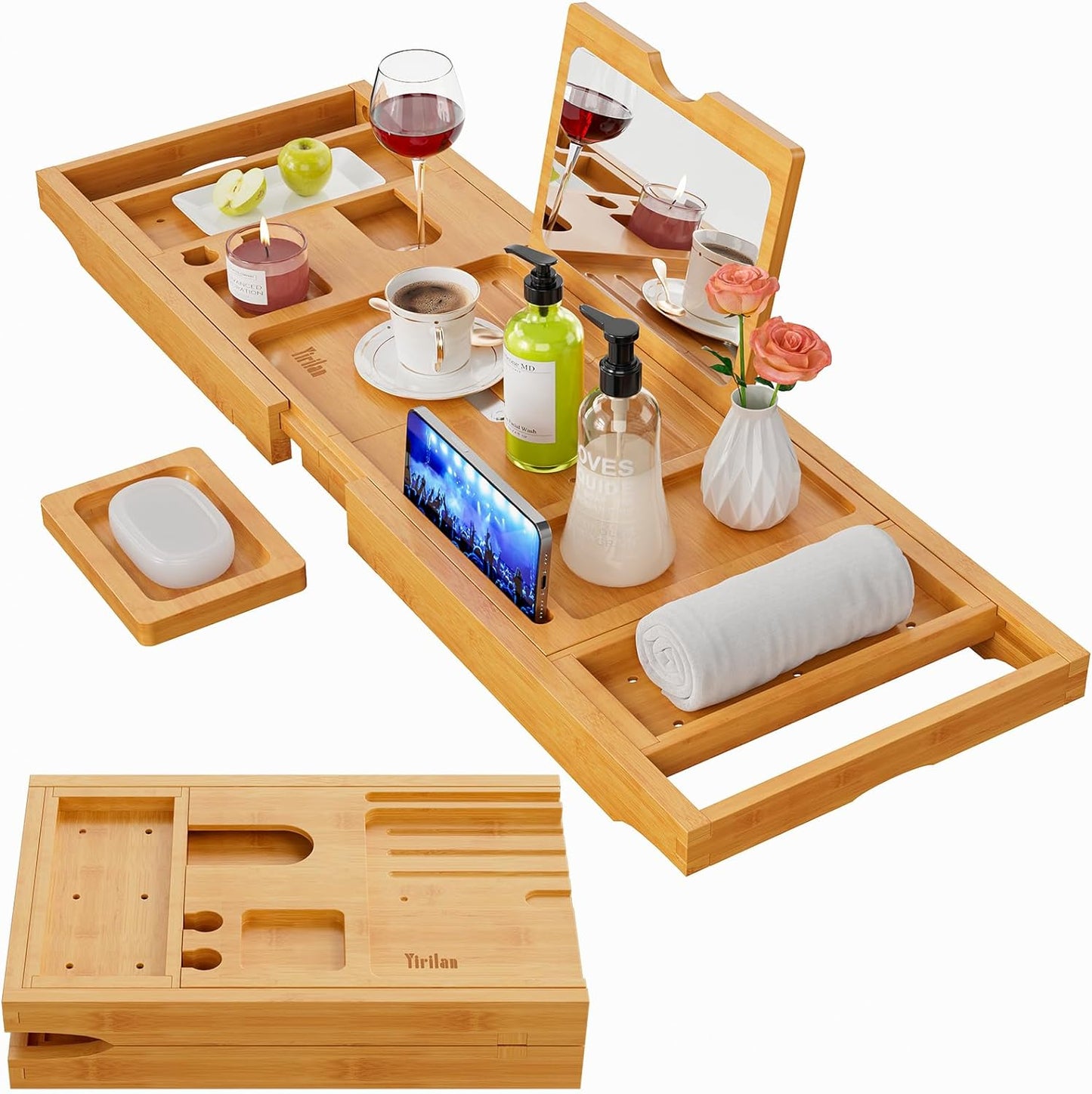 Expandable Bathtub Tray Caddy