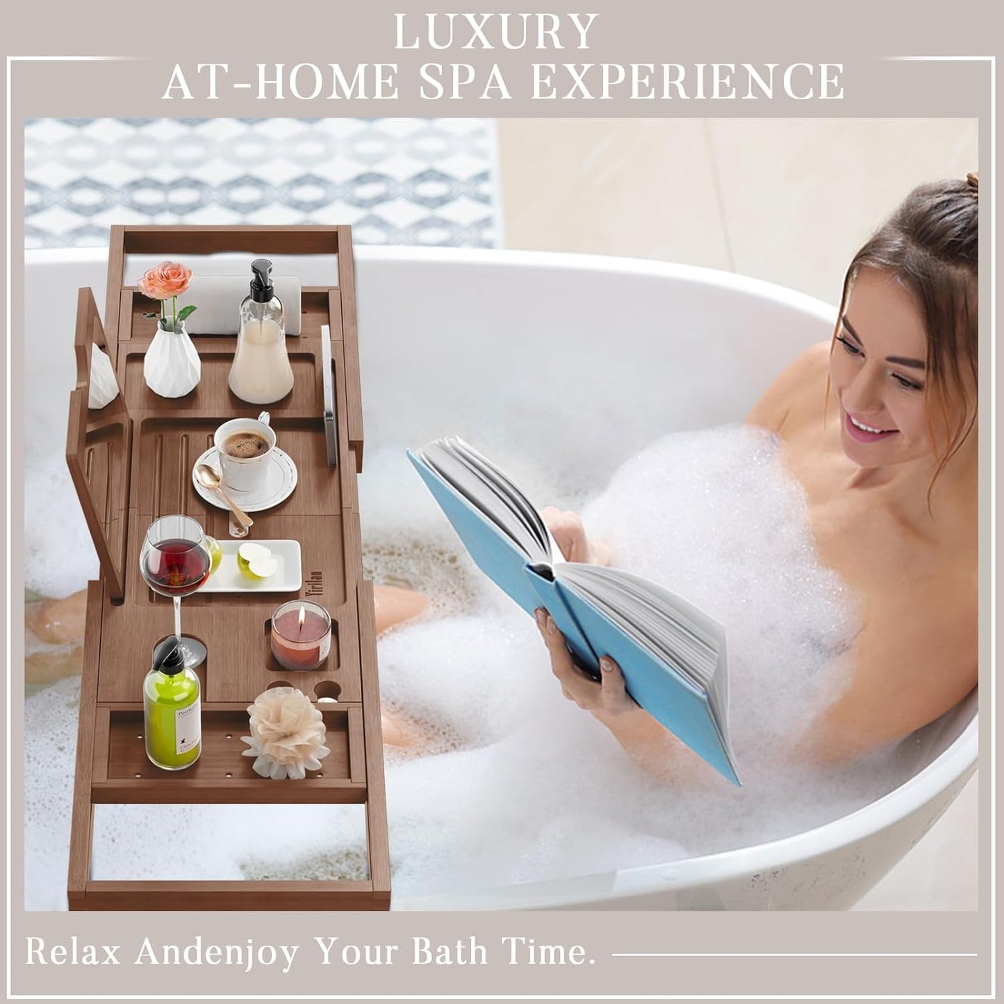 Expandable Bathtub Tray Caddy