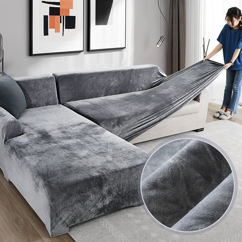 Shaped-Sofa Velvet Covers