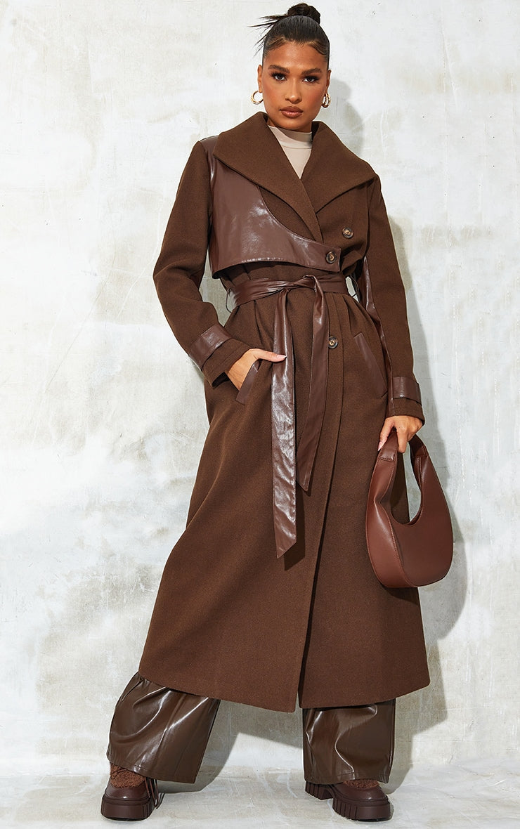 Camel Contrast Coat