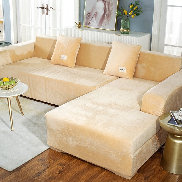 Shaped-Sofa Velvet Covers