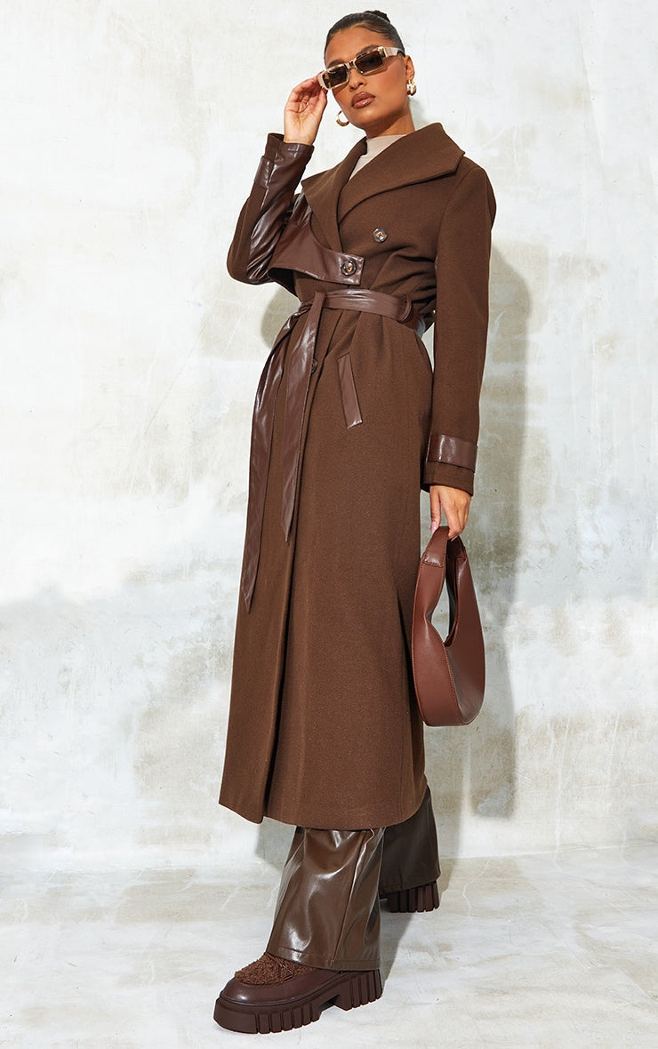 Camel Contrast Coat