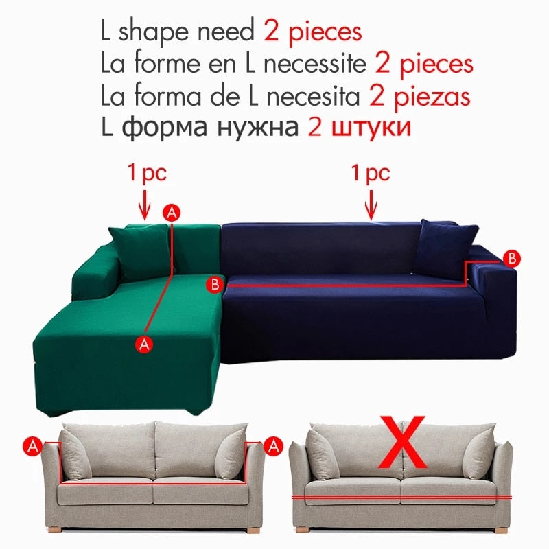 Shaped-Sofa Velvet Covers