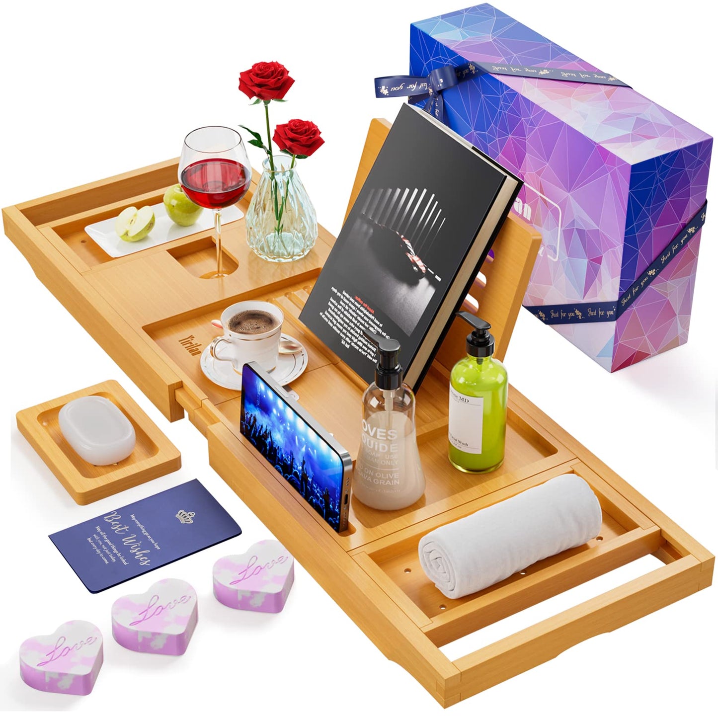 Expandable Bathtub Tray Caddy