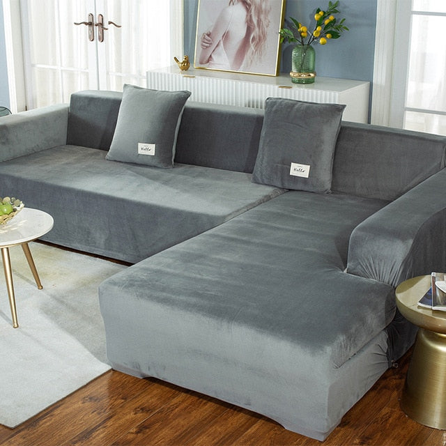 Shaped-Sofa Velvet Covers