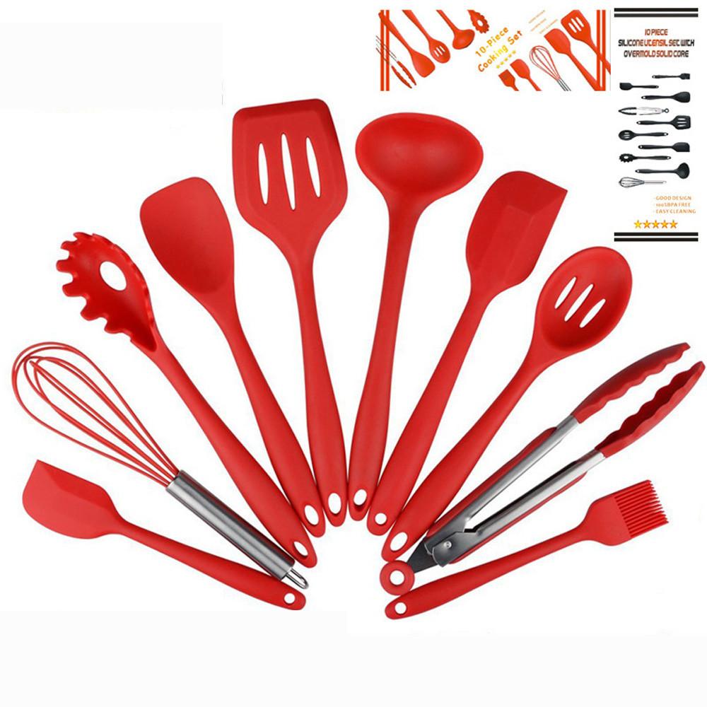 Non Stick Silicone 10 PCS Cooking Utensils Set