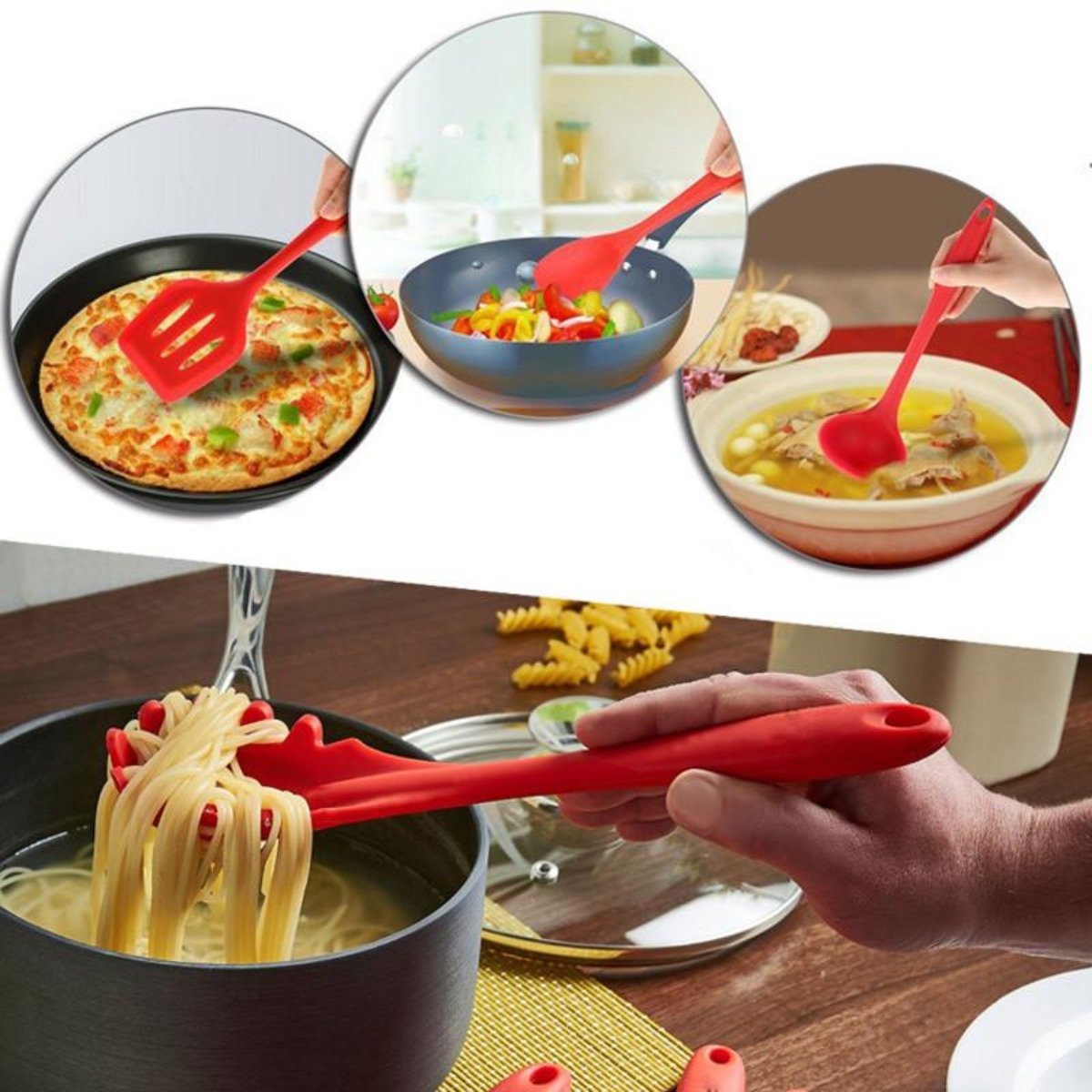 Non Stick Silicone 10 PCS Cooking Utensils Set